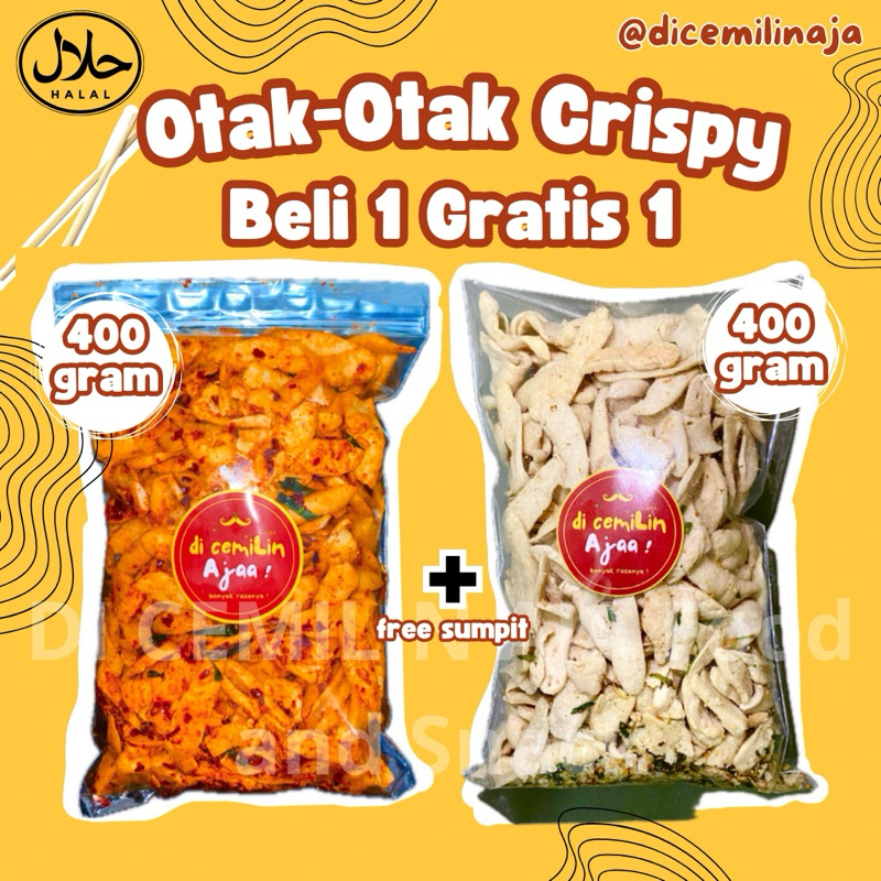 

BELI 1 GRATIS 1 - OTAK-OTAK KERING CRISPY VIRAL PEDAS DAUN JERUK - 400gr Pedas Daun Jeruk+400gr Original daun Jeruk