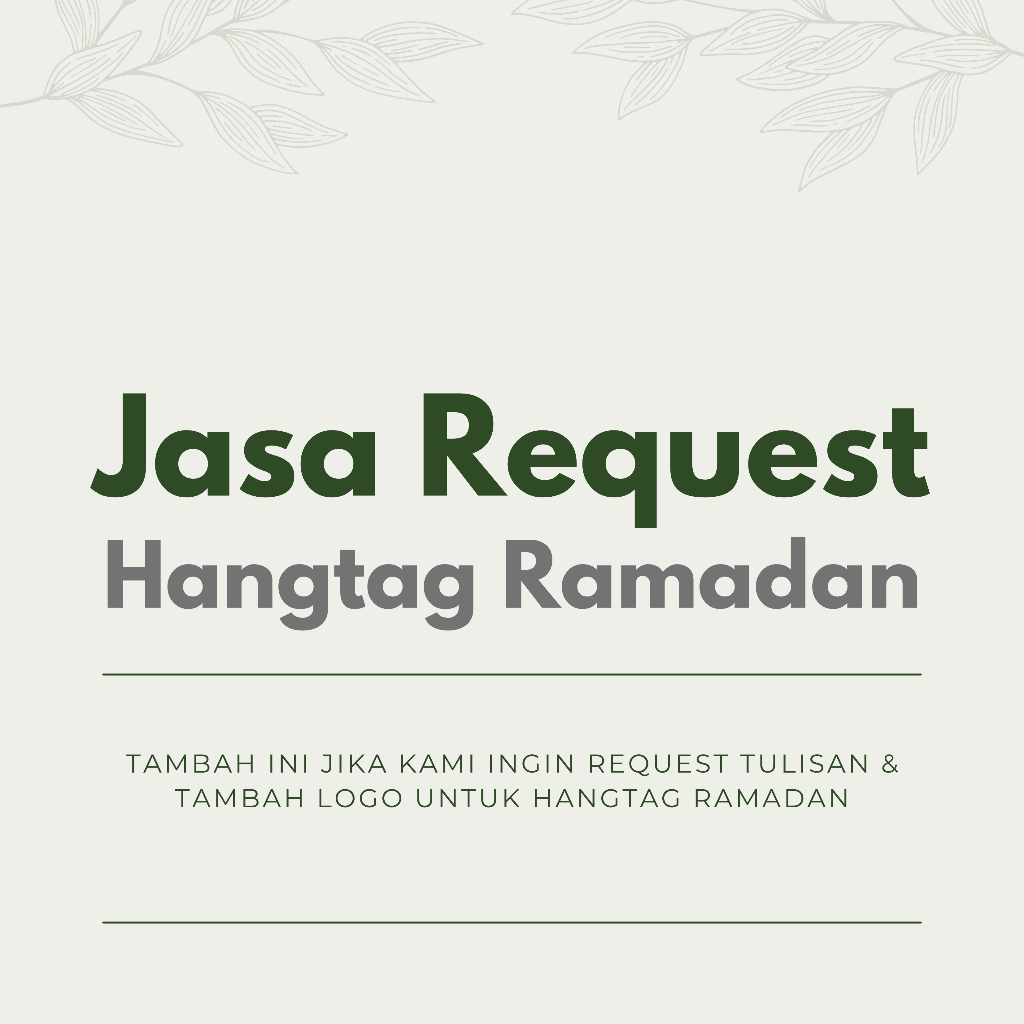 

Neo Artsy - Request Tulisan & Logo Untuk Hangtag Ramadan