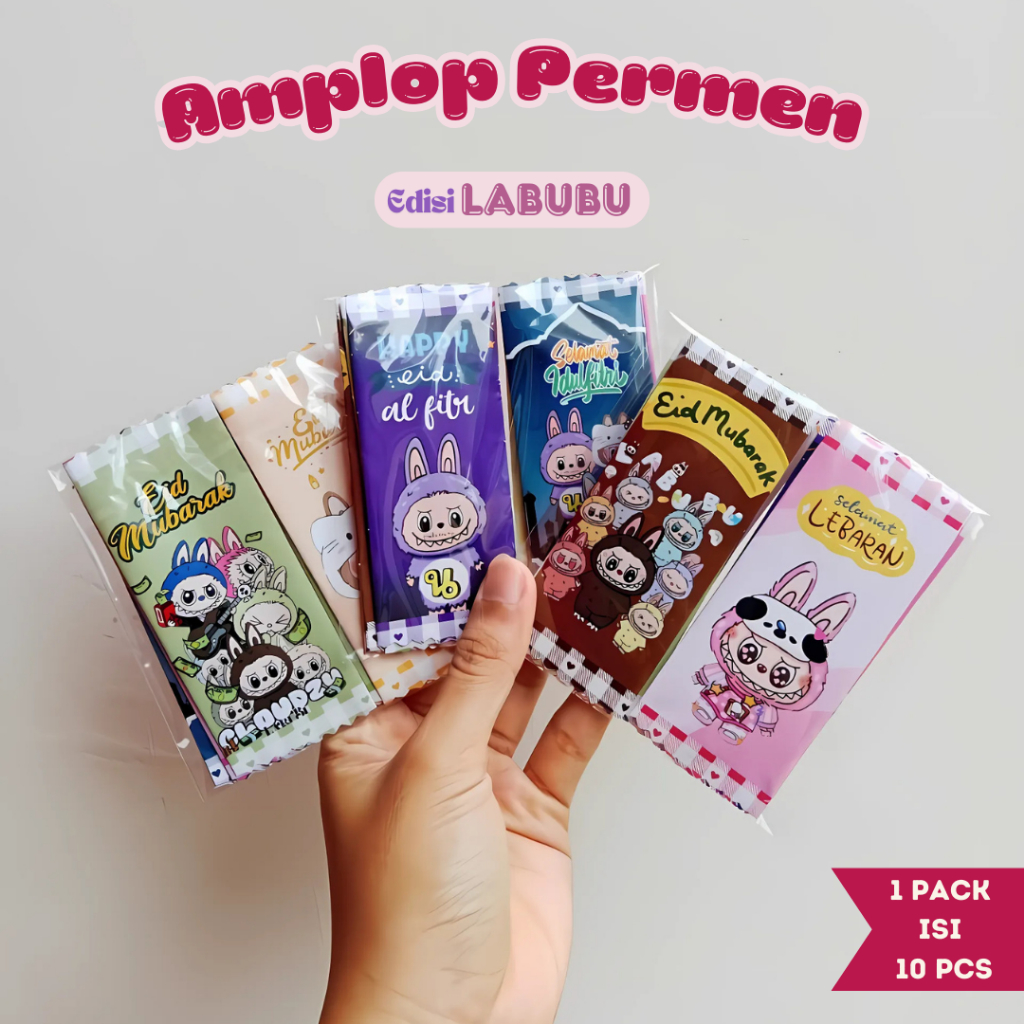

10 pcs Amplop Permen Idul Fitri Seri Labubu