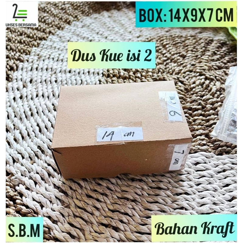 

Box 14x9x6,5 cm Kraft Coklat polos/Dus Kue/Kotak R 2 A