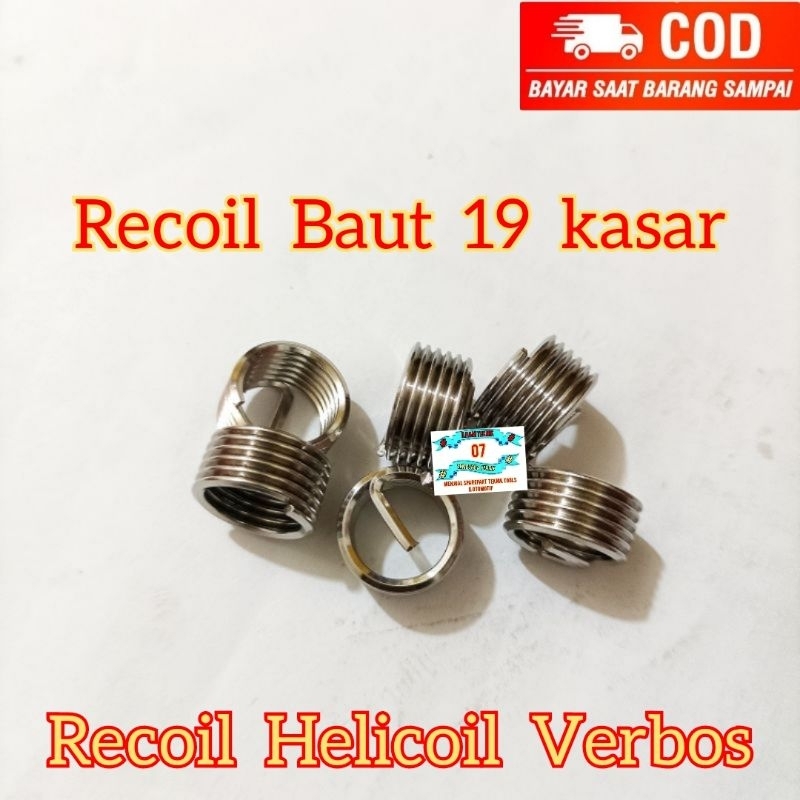 recoil untuk baut 19 kasar drat pendek pengganti drat rusak slek dol baut 19 kasar