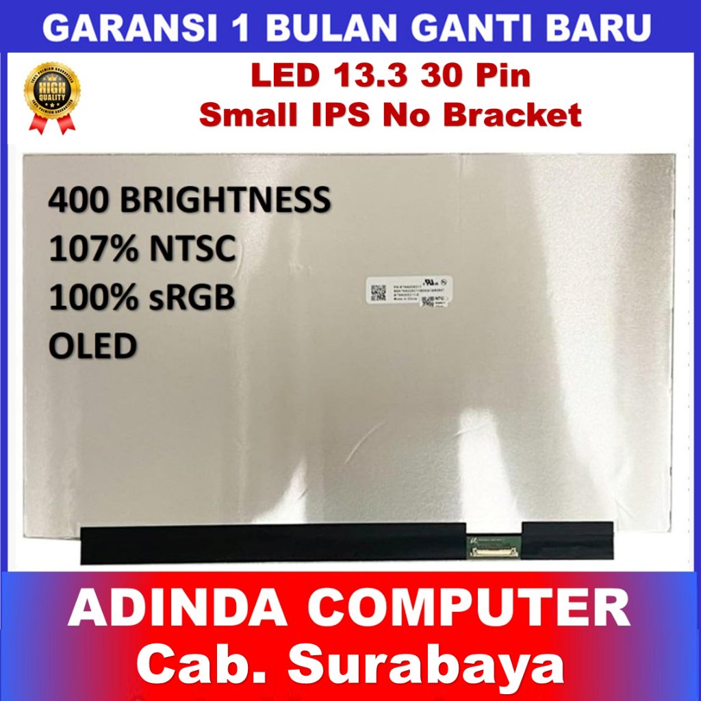 LCD LED ASUS Vivobook 13 Slate T3300 13.3 13 Inch 30 Pin 30pin Small Narrow Full HD FHD OLED 400cd 1