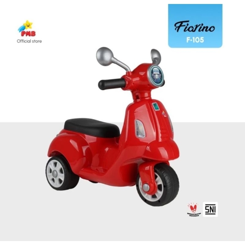 Mainan Anak Ride On PMB F105 Fiorino F 105 Vespa Dorong Manual F-105 Balance Bike