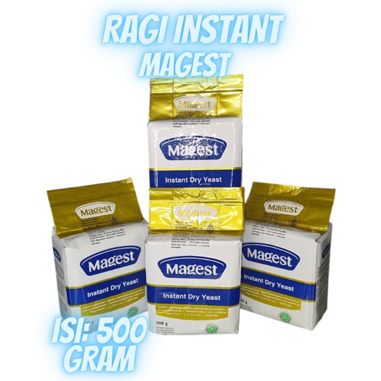 magest ragi instant dry yeast isi 500 gram halal
