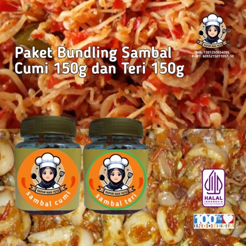 

Paket Bundling Sambal Cumi 150g dan Sambal Teri 150g Dapur Mak Yeye