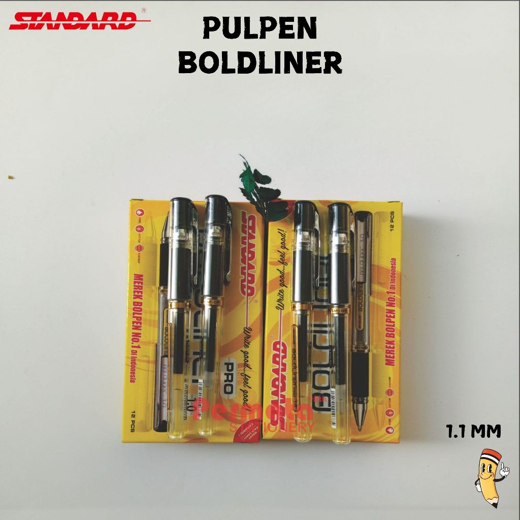 

Pulpen STANDART BOLDLINER Pro 1.0 MM Ballpoint Tanda Tangan