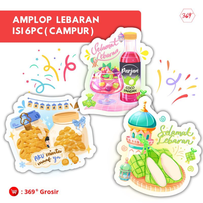 

369 | Amplop Lebaran Aesthetic viral 2025 - isi 6pc ( campur )