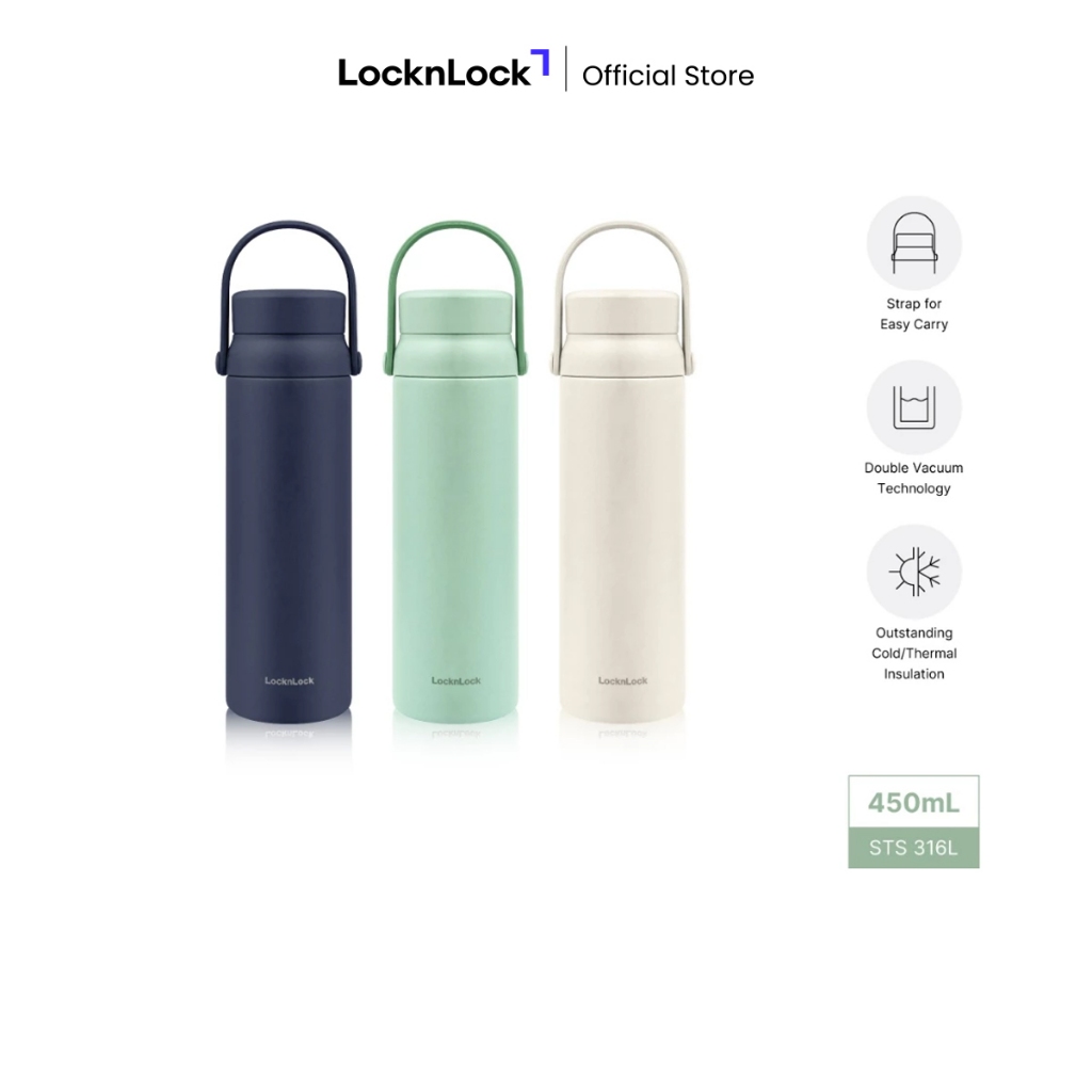 LocknLock LHC4246 Termos Tumbler 450ml dengan Handle