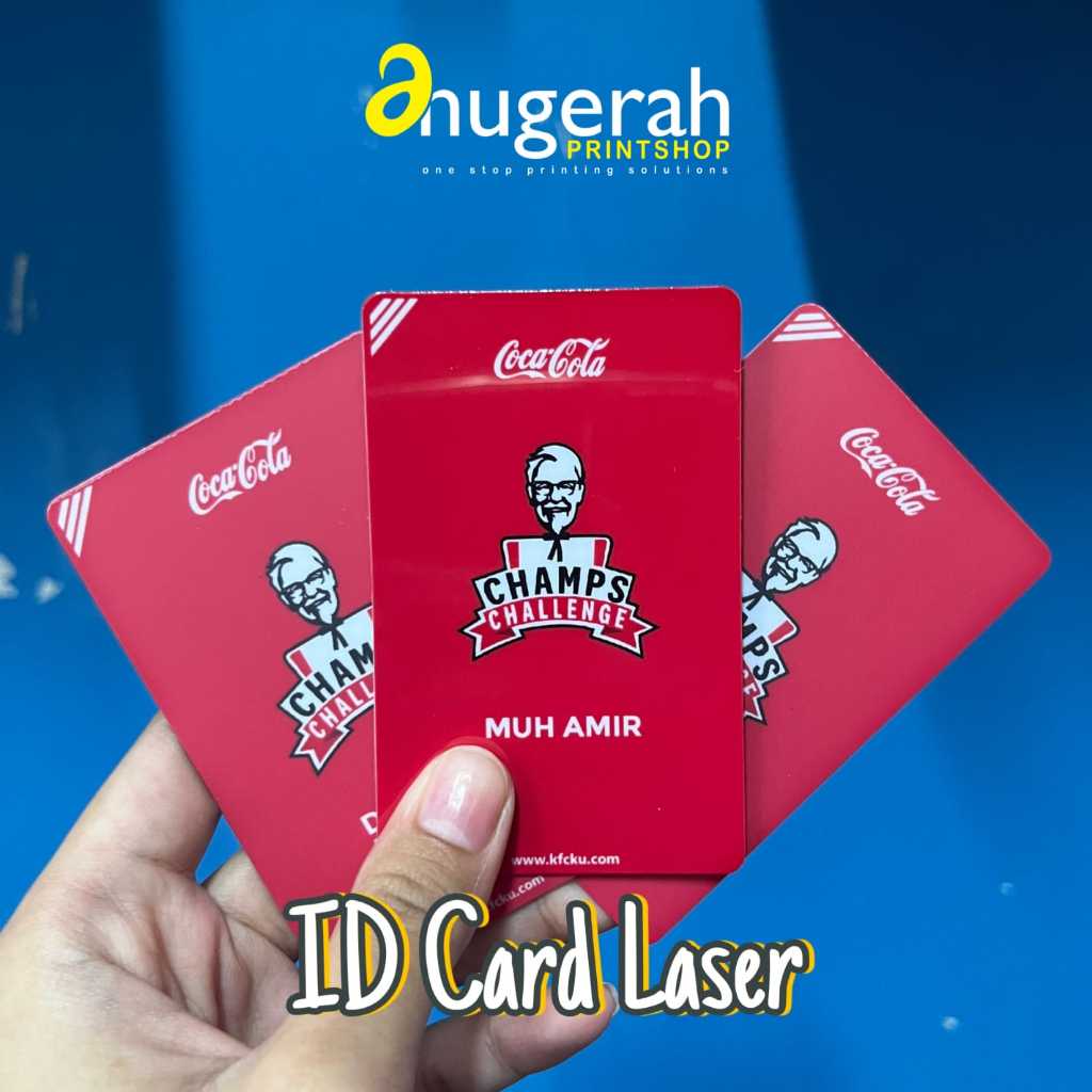 

Cetak ID Card Print laser Custom Murah / Cetak Name Tag PVC Custom / Pelajar / Karyawan Custom