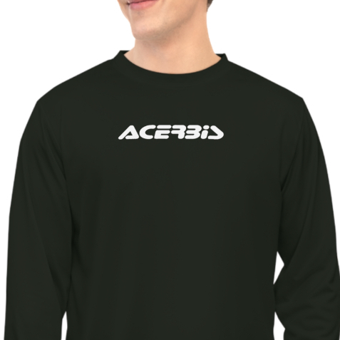 Kaos Lengan Panjang Pria Wanita Katun Combed - Acerbis Logo