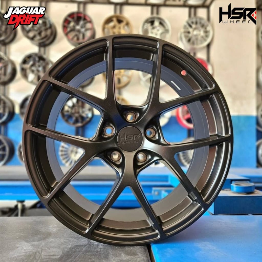 Promo Harga Velg Mobil Ring 18 Original Hsr Haruku R18 Lebar 8 Pcd 5x114,3 ET35 Warna Hitam Dop Untu