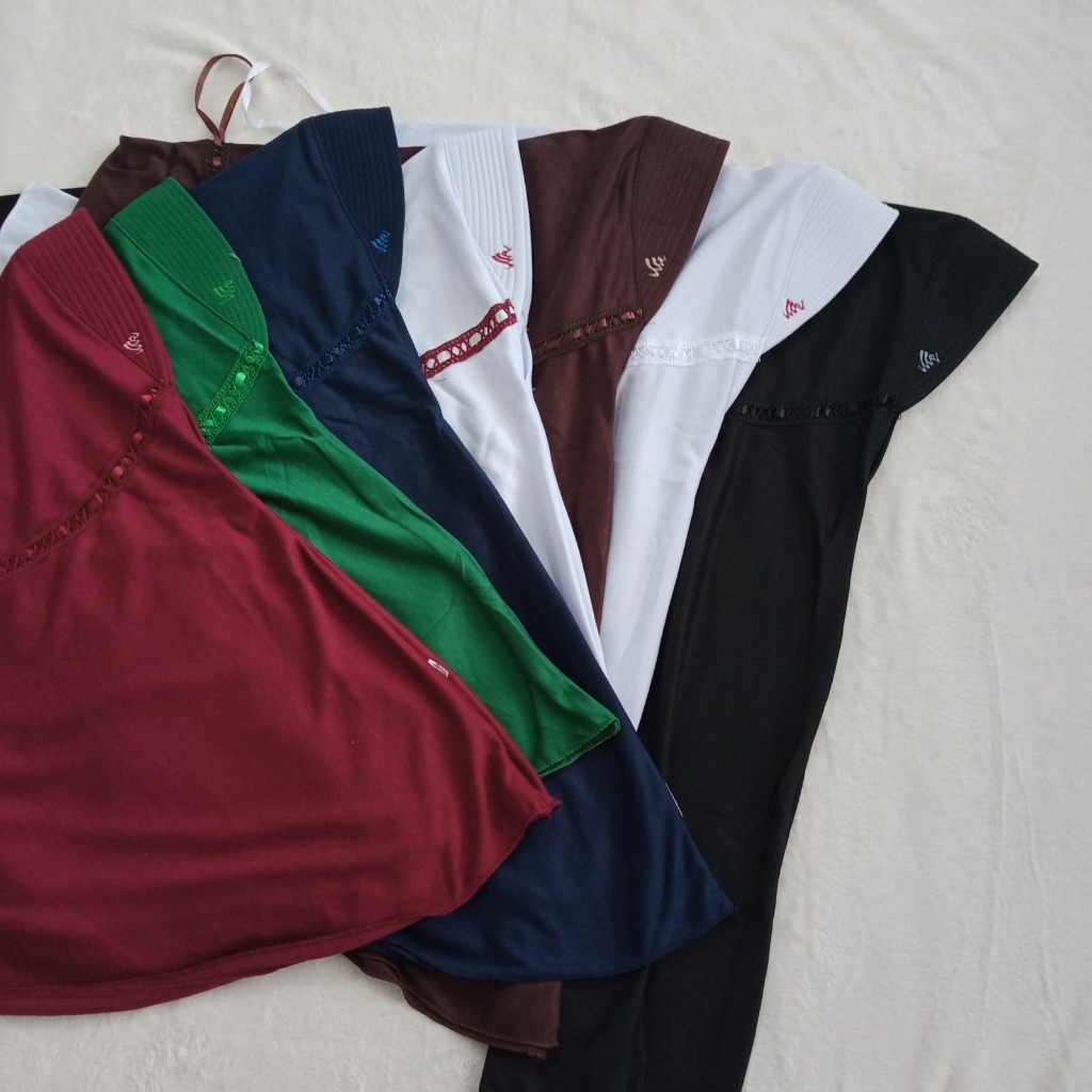 Ayabat Jilbab Sekolah SD SMP SMA Hijab Hemi Serut Adiba Pita atas Hemy MUSLIMAH POLOS Hijab Kerudung