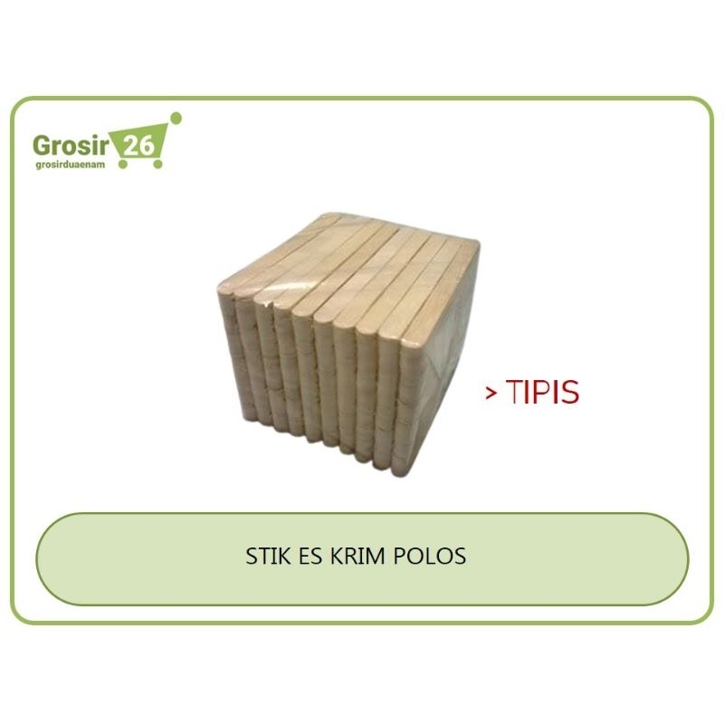 (1 bungkus) stik stick es krim cream prakarya kerajinan tangan jenis tipis | tebal (ion) | warna