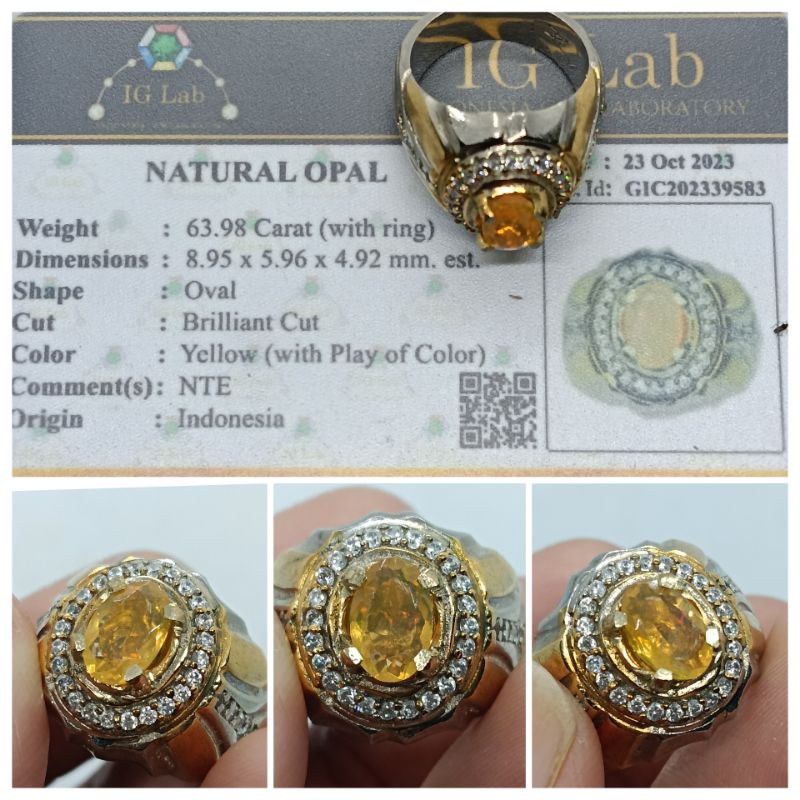 Natural Opal Kalimaya 1 ct cutting Memo GLI NTD Jarong