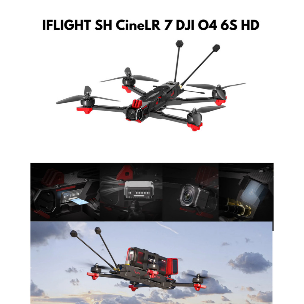 iFlight SH CineLR 7 FPV Drone 6S O4 HD, Kamera 1/1.3-inch Sensor, Baterai 8000mAh, Transmisi DJI O4 Air Unit Pro
