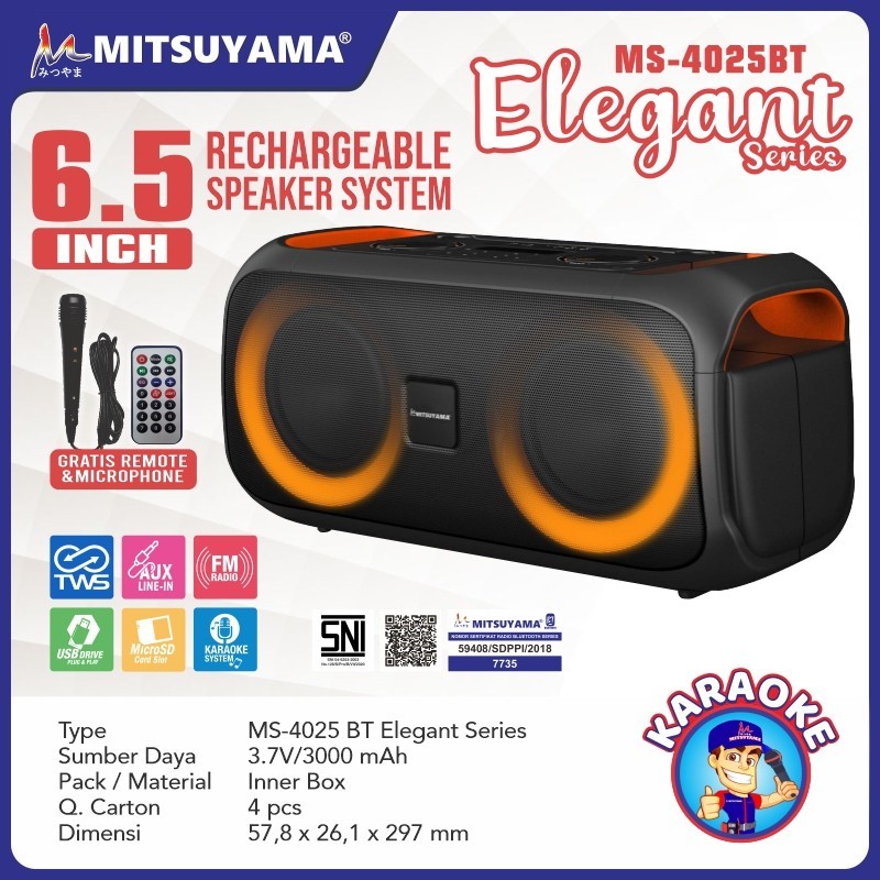 Speaker Karaoke Mitsuyama ELEGANT series MS-4025BT