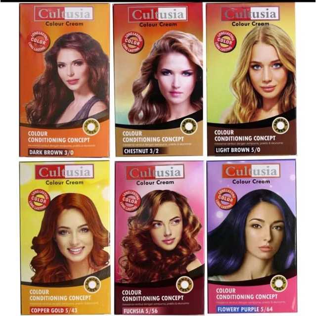 CULTUSIA Hair Color Cream Pewarna Cat Rambut AMMONIA FREE