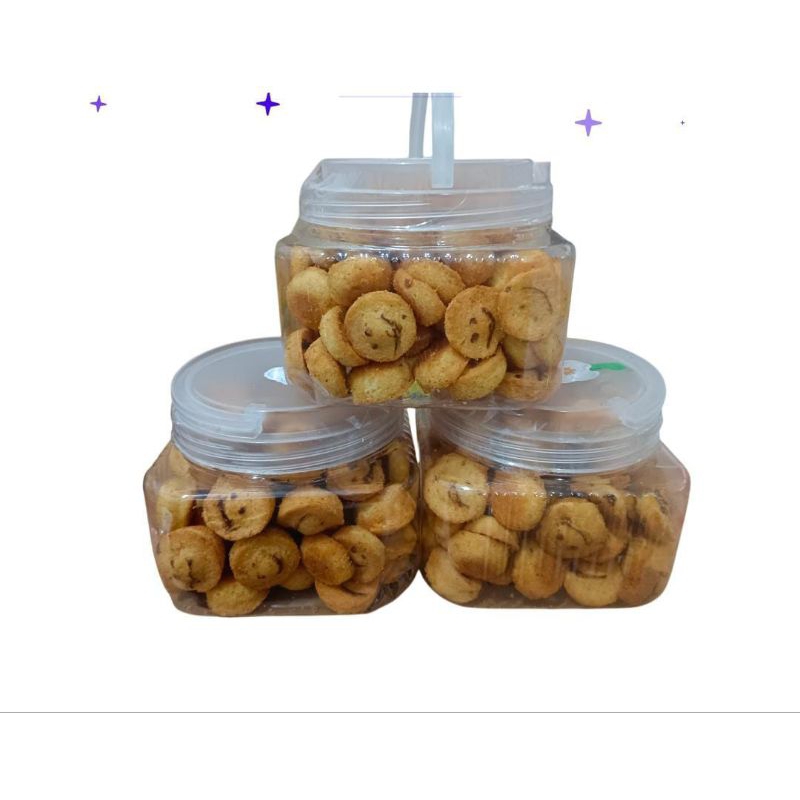 

Bolu kering bolu ketawa kemasan toples cantik berat kurleb 200gr