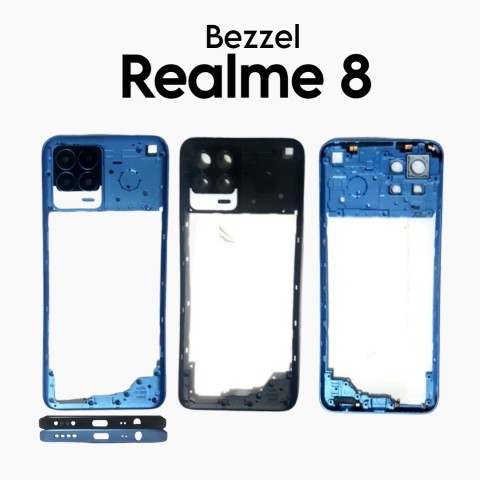 Bezzel Tulang Samping Realme 8 / RMX3085 - Bazel Bezel Tempat dudukan LCD & Mesin