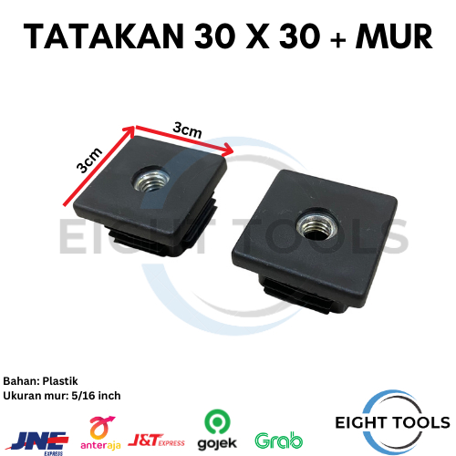 Dop Pipa / Dop Pipa Aquarium / Dop Pipa Besi 30 x 30 + mur / Holo Besi / Alas Kaki Meja / Alas Kaki 