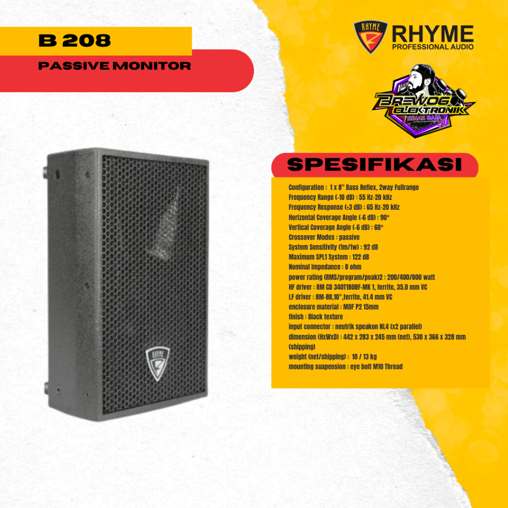 ORIGINAL PRODUK BREWOG SINAR BAJA B208