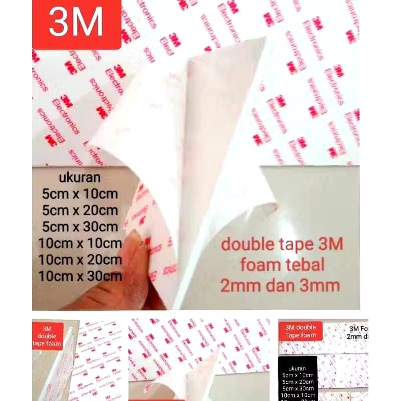 double tape foam 3M double tapesuper kuat double tebal 2mm,3mm
