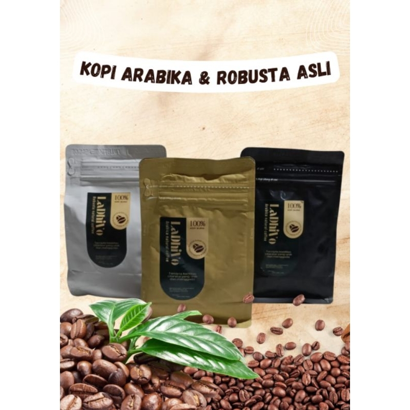 

Kopi Bubuk Robusta Dan Arabika Asli 100% Dari Biji Kopi Pilihan Tanpa Campuran Netto 100 Gram