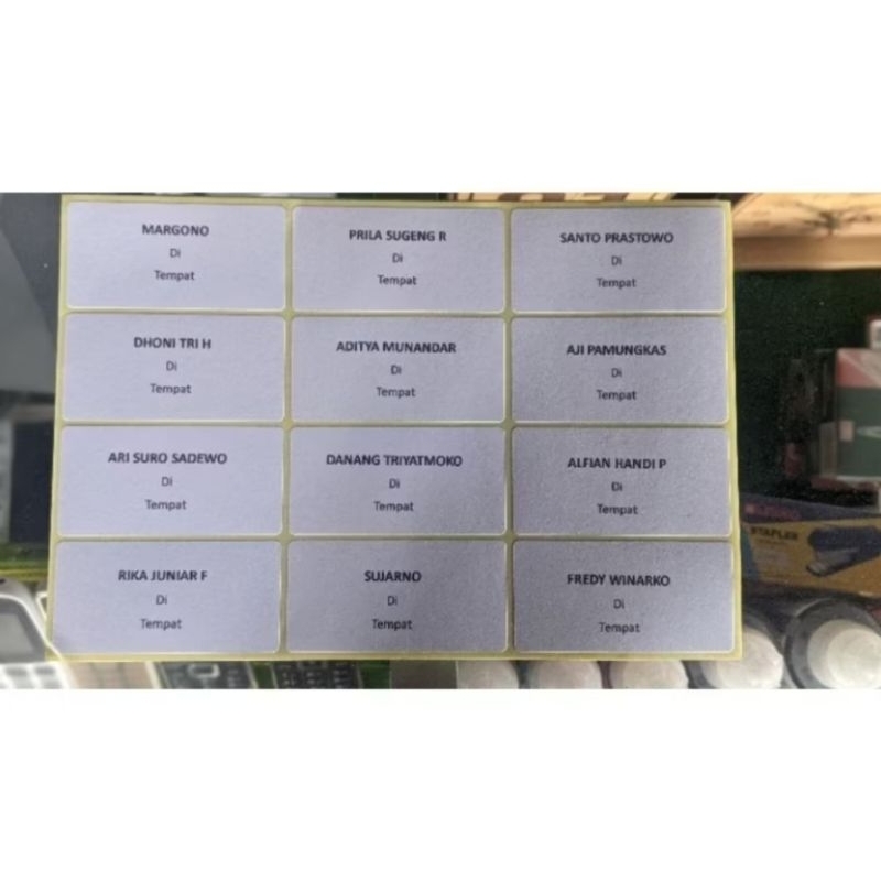

TERMURAH Cetak Label Nama Undangan