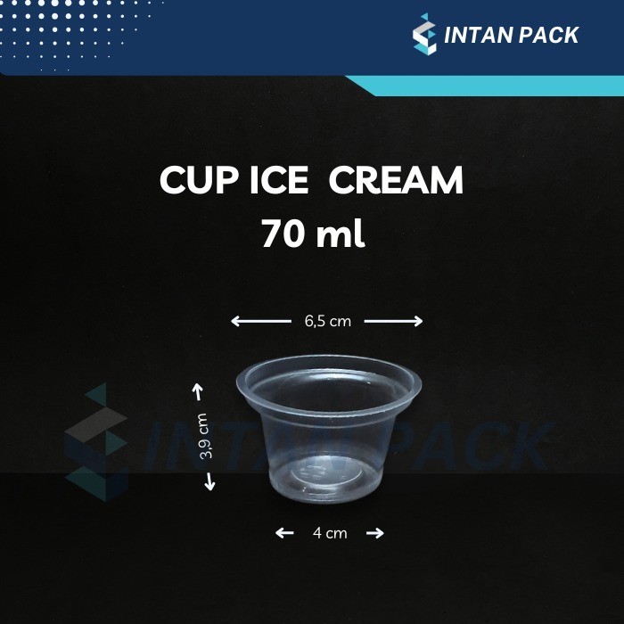 Cup Es Krim 70 ml Bening Cup Ice Cream Merak (50 pcs)