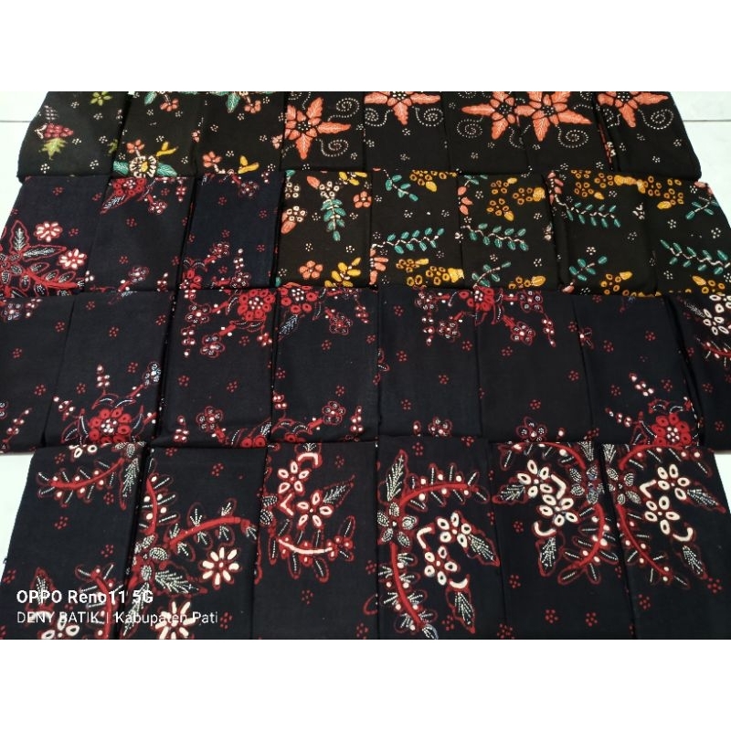 KAIN BATIK TULIS ASLI BAKARAN PATI BATIK HITAM WARNA PREMIUM ( BUKAN SARUNG )