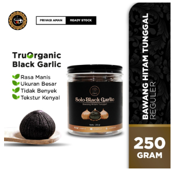 

TruOrganic Black Garlic Reguler 250gr Bawang Putih Hitam Tunggal