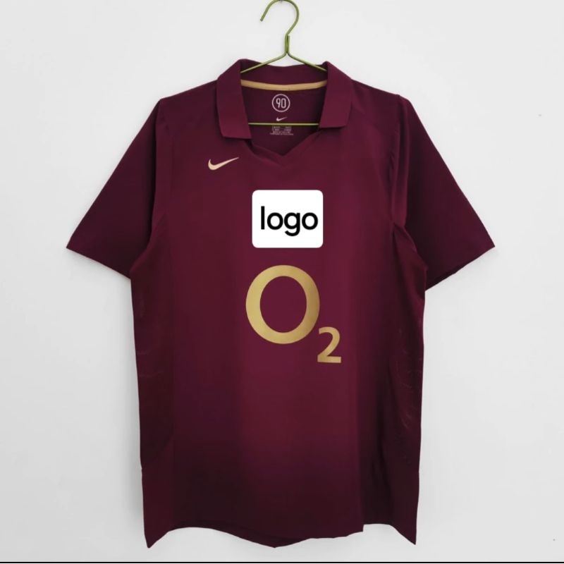 RETRO JERSEY BOLA ARSENAL HOME O2 2005 2006 05/06 GRADE ORI IMPORT