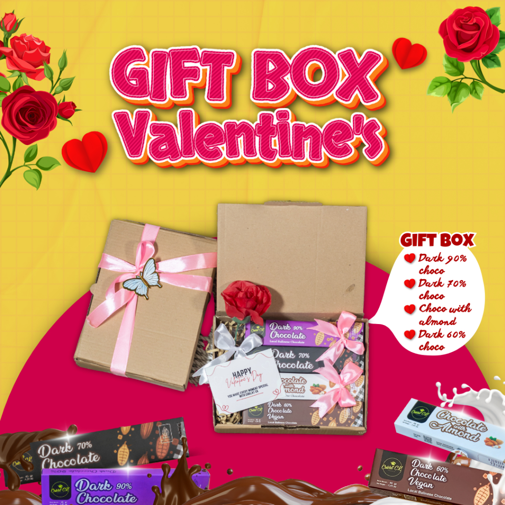 

Coklat CK - Dark Chocolate Gift Box Valentine's with Cokelat Almond Hadiah Valentine Pacar