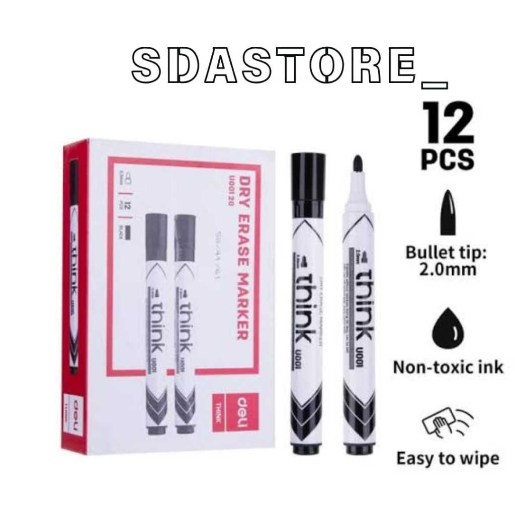 

SPIDOL DRY ERASER THINK DELI HITAM U00120