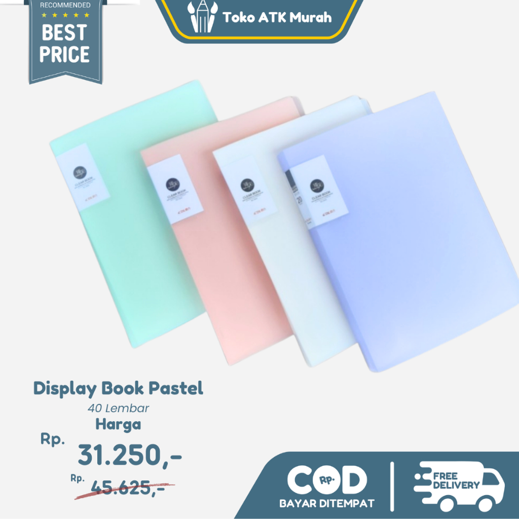 

Clear Holder Display Book Pastel 40 Pocket / Map File Dokumen Plastik