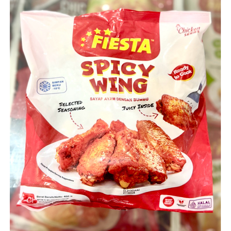 

Fiesta Spicy Wings 400gr - Sayap Ayam Pedas | Festive Frozen Food