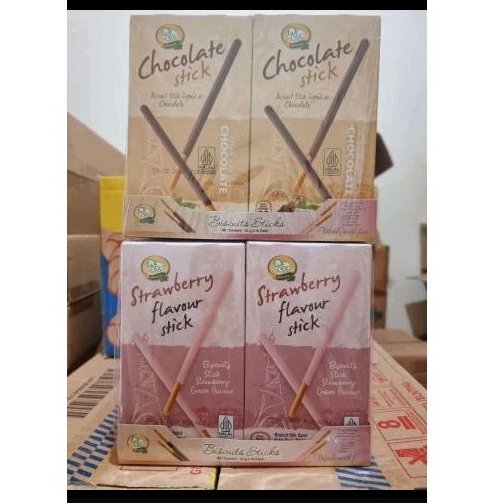 

stik coklat & strobery 1 pak 33gr x 10