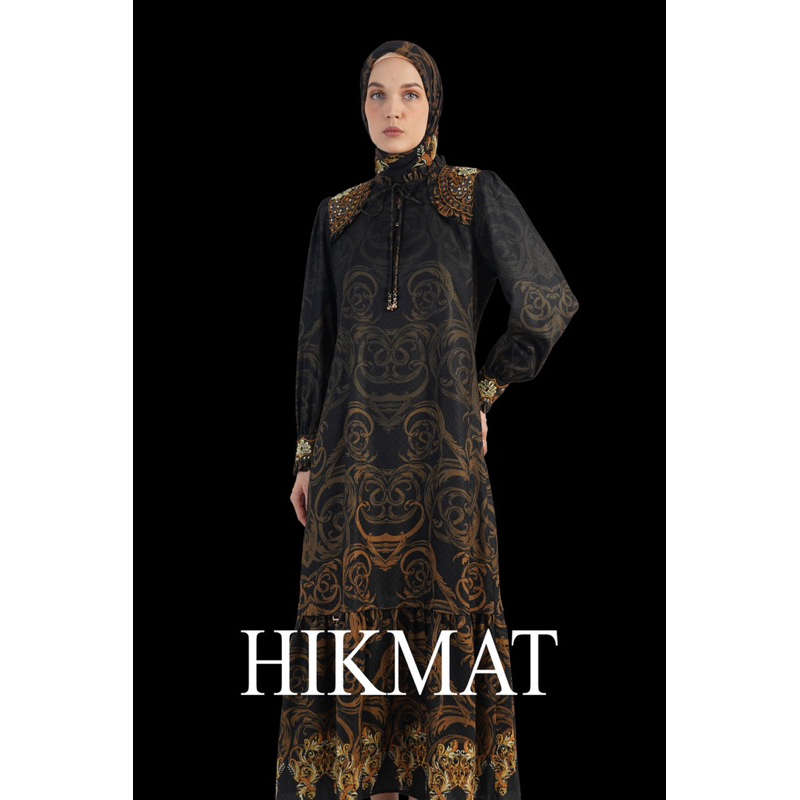 Gamis  dress abaya hikmat terbaru D4474