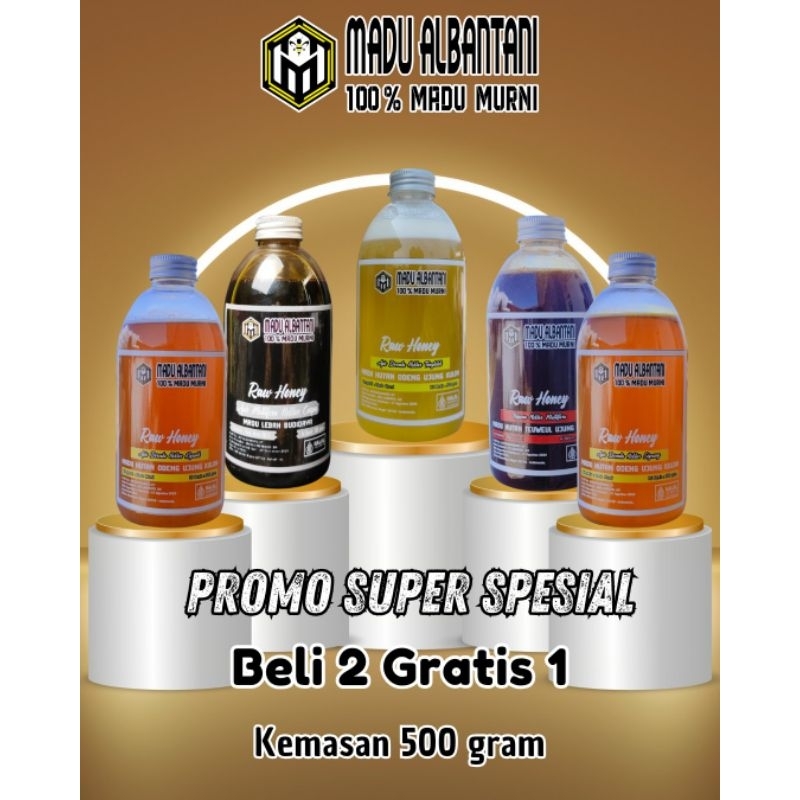 

PROMO BELI 2 GRATIS 1 [Madu Murni 100℅] Kemasan 500 Gram