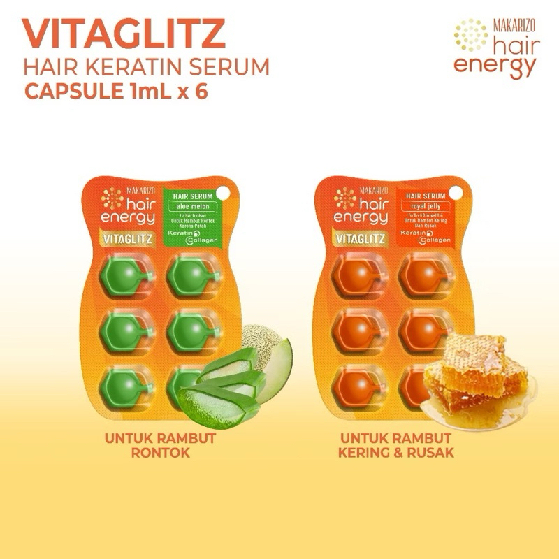 MAKARIZO VITAGLITZ HAIR KERATIN SERUM - CAPSUL 6x1ml