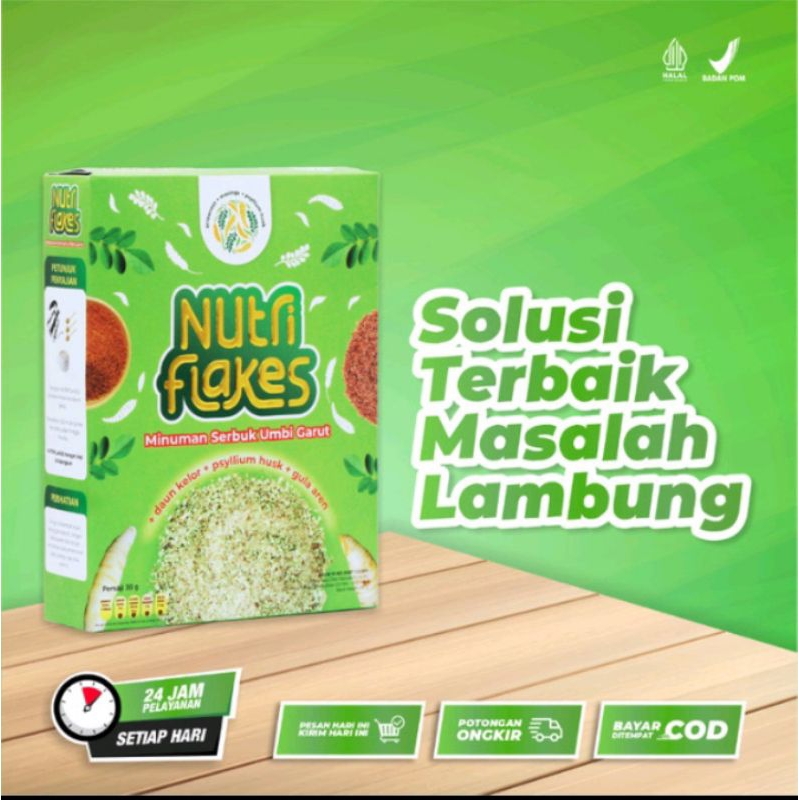 

[Terlaris] Nutriflakes Sereal Umbi Garut Asli Minuman Herbal Obati Magh & Asam Lambung Terbaik BPOM