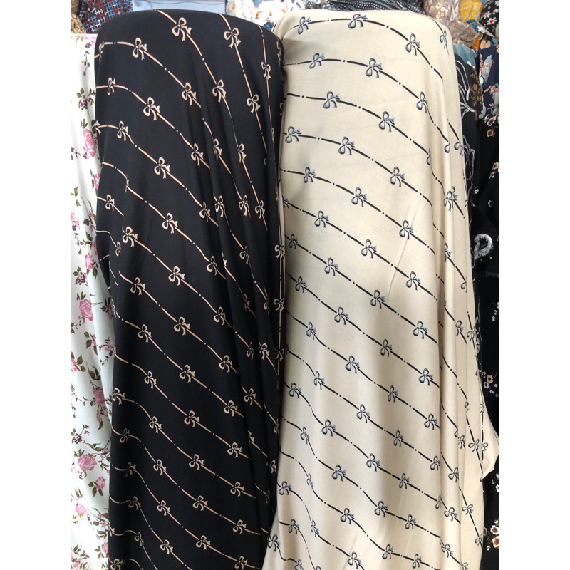 kain katun rayon viscose premium motif garis pita