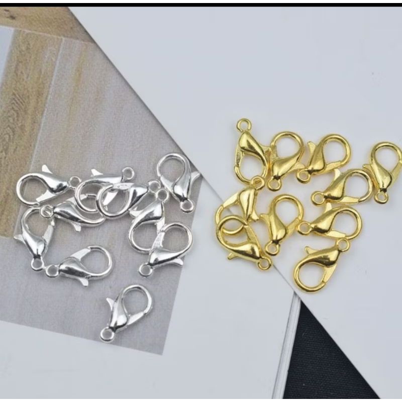 50Pcs Kokot Udang Kaitan Besi 12mm & 14mm Kait Kokot Udang