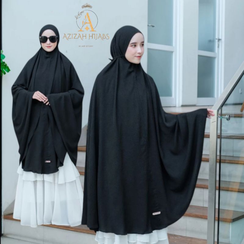 HIJAB KHIMAR SYARI 5Xl CRINGKLE AIRFLOW PREMIUM BERGO JUMBO INSTAN PANJANG KERUDUNG MUSLIM