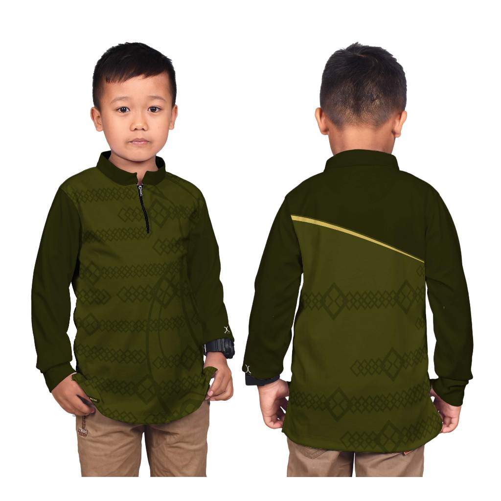 Ulaa - Baju Koko Anak / Jersey Koko Anak Printing Premium - Koko Resleting 03