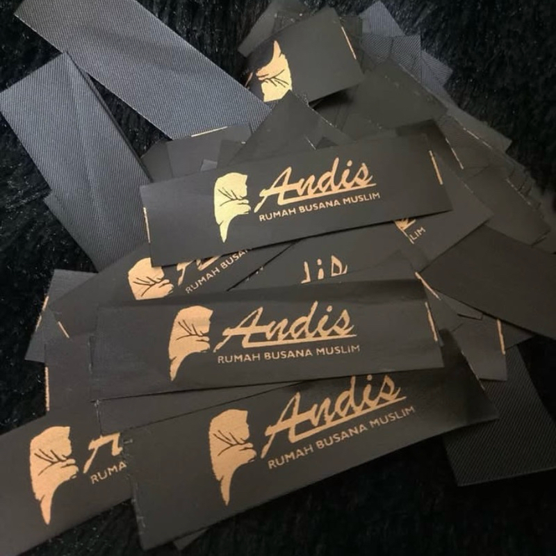 -label satin hitam/satin local/label satin/labelaksesorispakaian/label murah