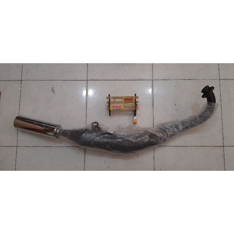 Yamaha RXZ RZR knalpot exhaust komplit sarangan dan safety cover knalpot original