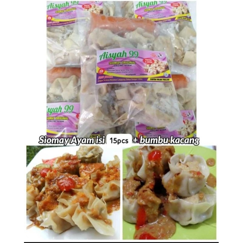 

Aisyah Siomay Ayam Free Bumbu Kacang Isi 15 Pcs