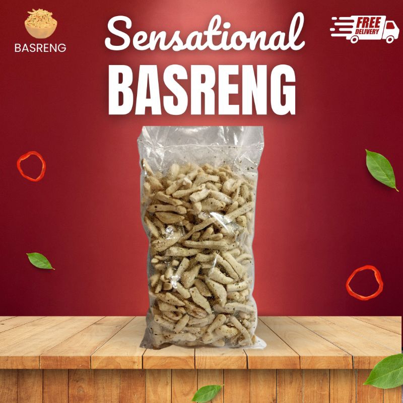 

500Gram Basreng Stik Original Asin Gurih Daun Jeruk Sensational Renyah Kriuk Baso Goreng Cemilan Snack