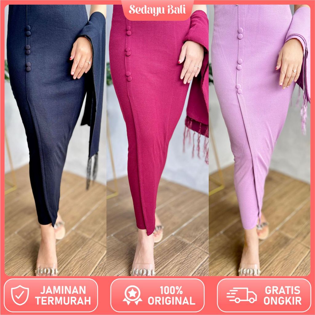 Kamen knit motif garis set selendang | kamen knit | kamen jadi bali | sangat nyaman dipakai - pakaia